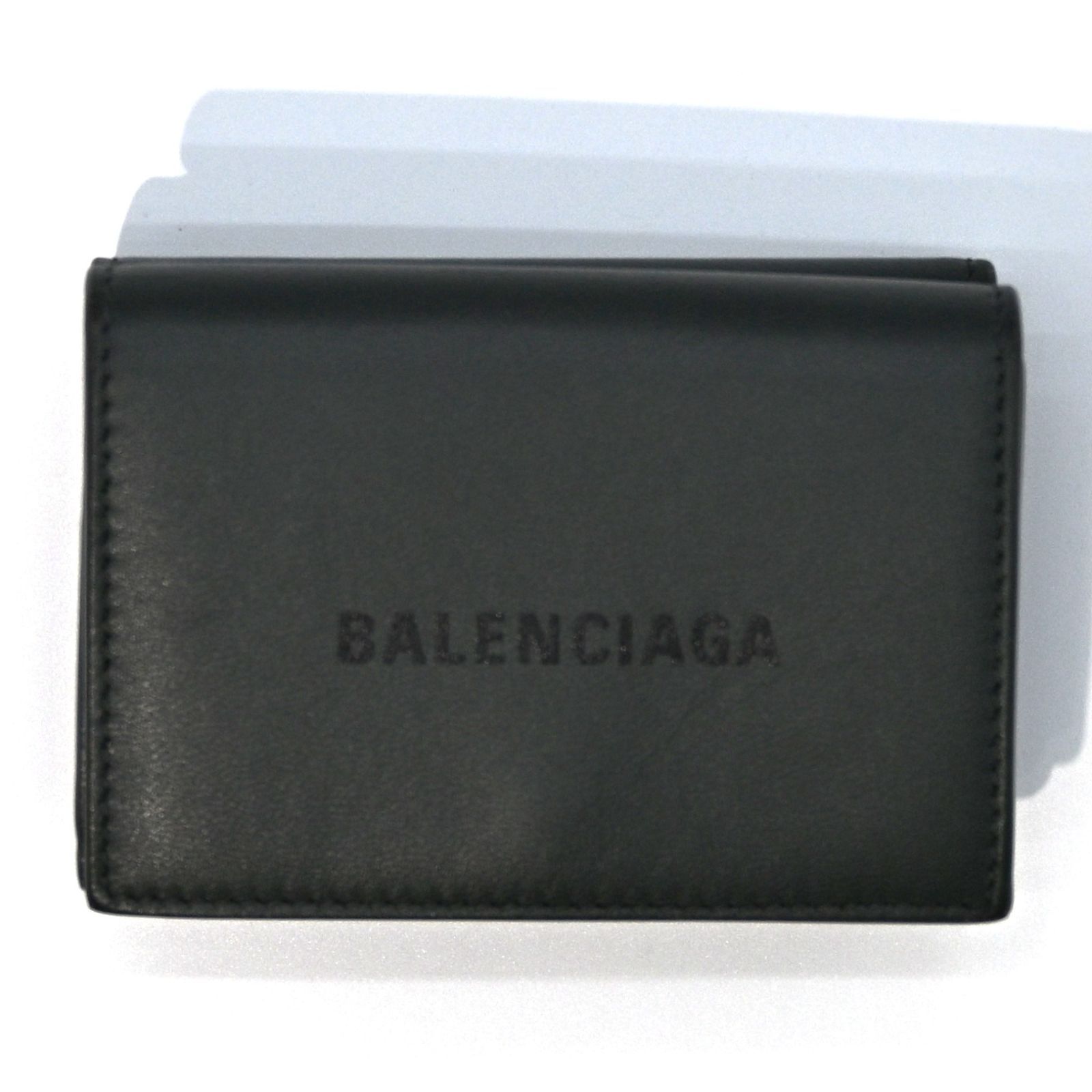BALENCIAGA グレー 三つ折り財布　美品 BALENCIAGA バレンシアガ コンパクト三つ折り財布 グレー（15666