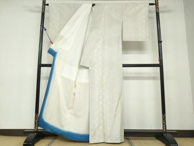 平和屋着物●上質な紬 麻の葉間道 正絹 DAAW5986ud NICORILABO_COM