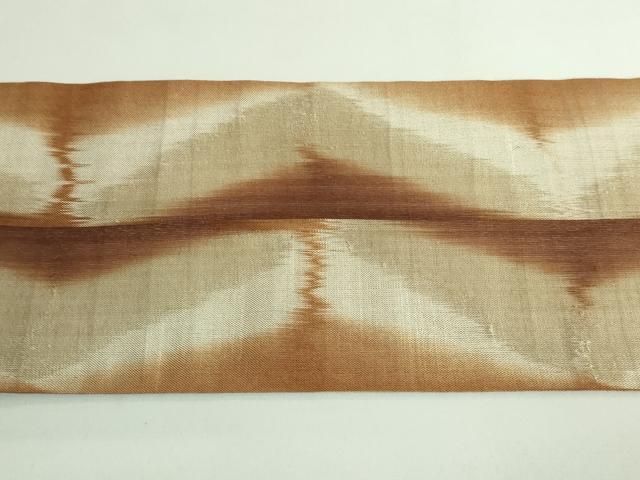 平和屋本店□希少 国画会 池田リサ 九寸名古屋帯 板締め絣 逸品