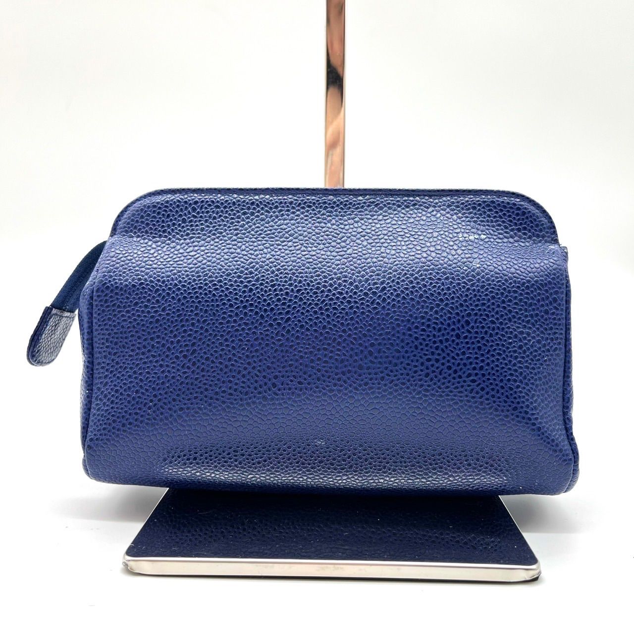 希少品】 CHANEL シャネル ココマーク キャビアスキン ポーチ レザー 