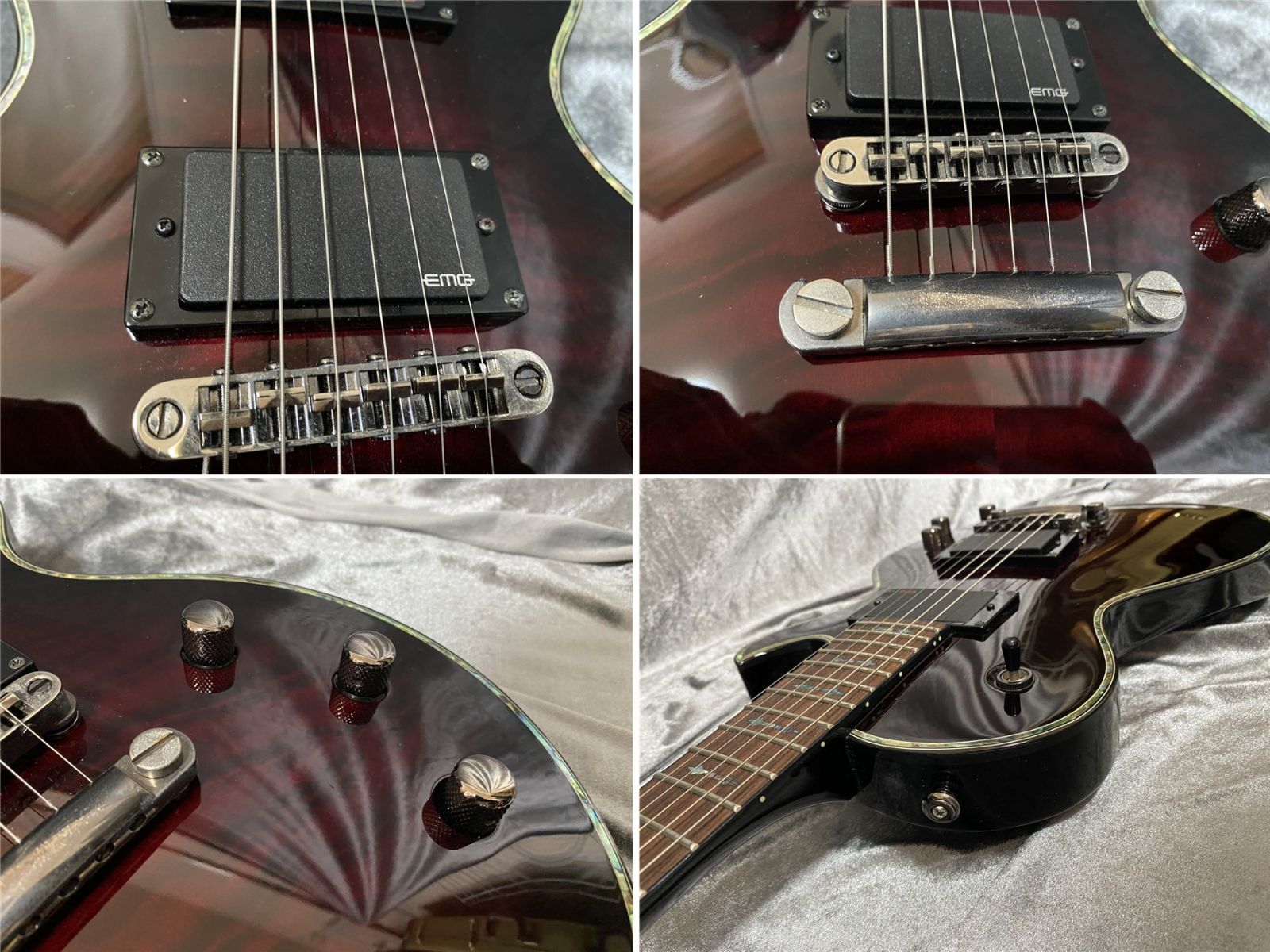 美品 Schecter AD-SOLO-6-HR EMGピックアップ搭載 コイルタップ付きの