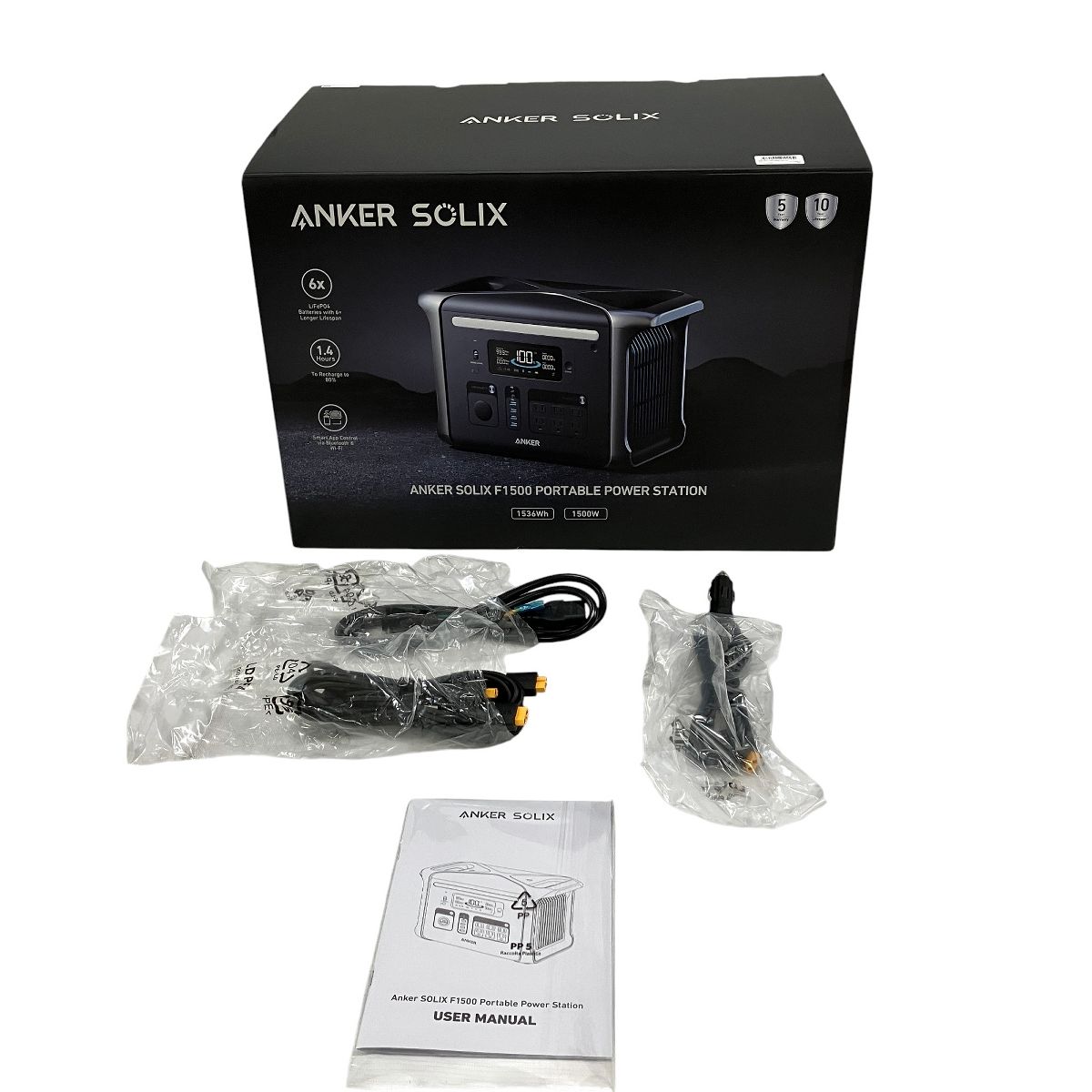 Anker - 未使用品⭐︎Anker Solix F1500 Anker SOLIX F1500 Portable Power Station - 1,536Wh | 1,800W