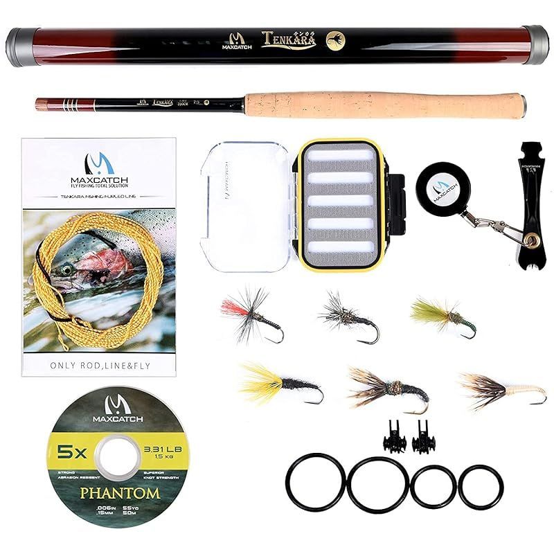 M MAXIMUMCATCH Maxcatch Tenkara rod テンカラロッド 渓流竿 フライフィッシングロッド伸縮 カーボンチューブサイズ 10|11|12|13ft テンカラフィッシングセット 12ft