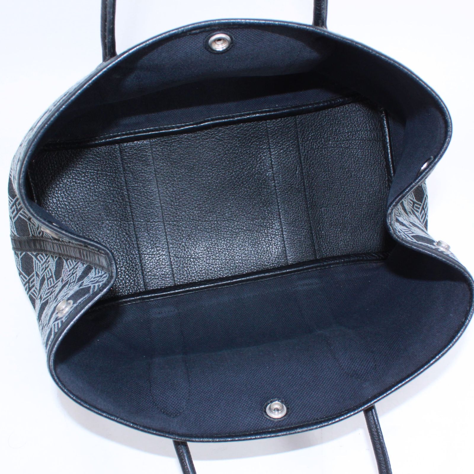 HERMES ガーデンパーティTPM トートバッグ トワルアッシュ キャンバス レザー ブラック Y刻印 HERMES エルメス ガーデンパーティTPM トートバッグ ハンドバッグ ミニ