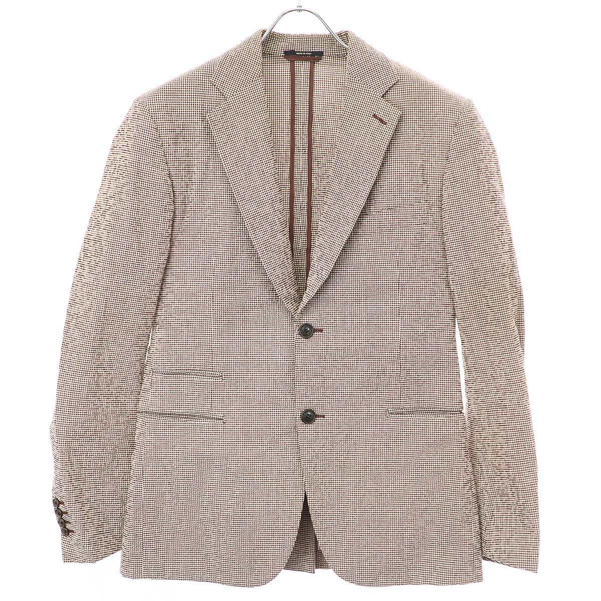 HERMES エルメス 18SS チェックシアサッカーテーラードジャケット