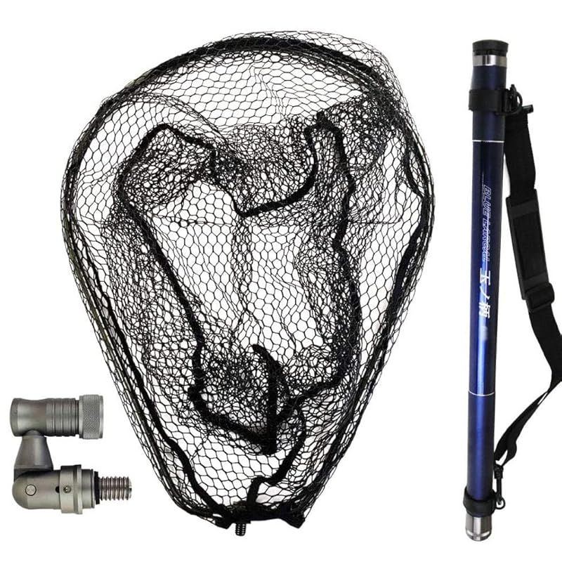 Size:5m_Color:ブラック おり釣具 小継ぎ玉の柄 カーボンランディング