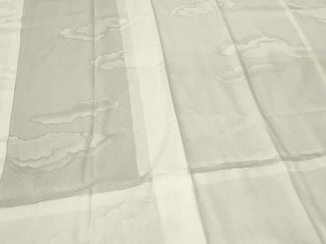 ☘️新品未使用*上質な長襦袢*雪輪花芝地紋*暈し染め*逸品*嬉しいロング丈♡ 平和屋着物□長襦袢 袷 雪輪花蝶地紋 暈し染め 半衿刺繍 正絹 逸品