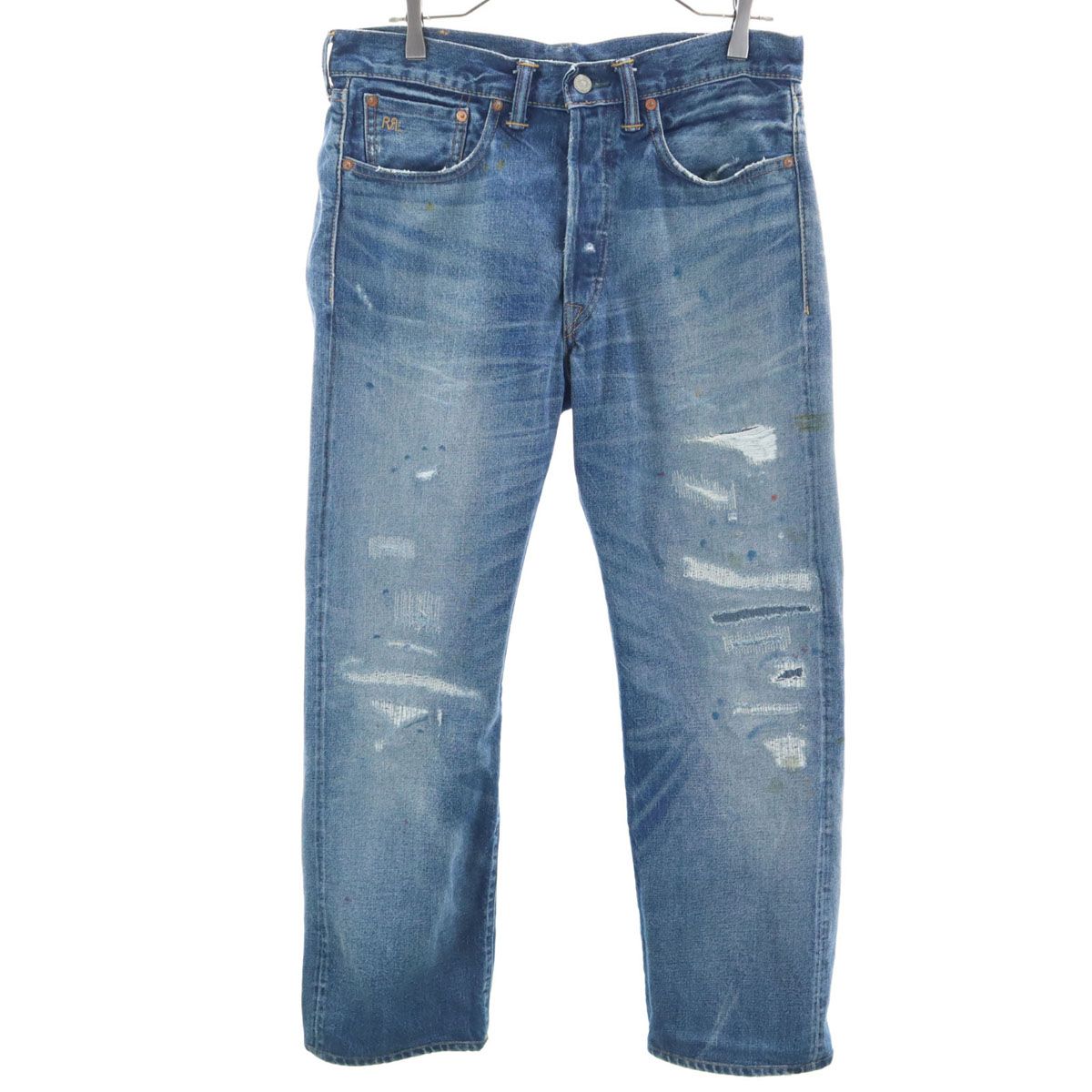 RRLダブルアールエル　ヴィンテージ加工デニム　　W30L32　USA製　赤耳 RRL】(MIDLAND WASH) 『デニムパンツの終着』ダブルアールエル