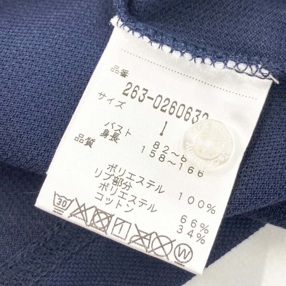 サイズ：1 JACK BUNNY ジャックバニー 半袖ポロシャツ ネイビー