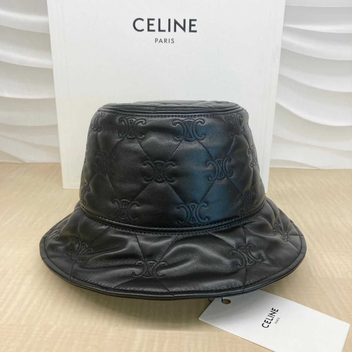 激レア】CELINE レザーキルティング バケットハット Sサイズ｜Yahoo