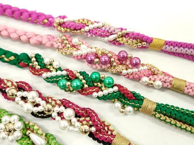 振袖用飾り付き帯締め１０本セット