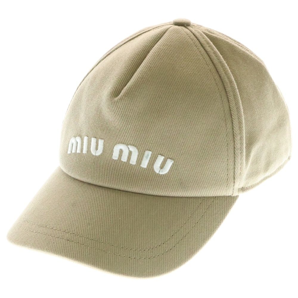 miumiu (ミュウミュウ) フロントロゴ刺繍 ドリル ベースボール