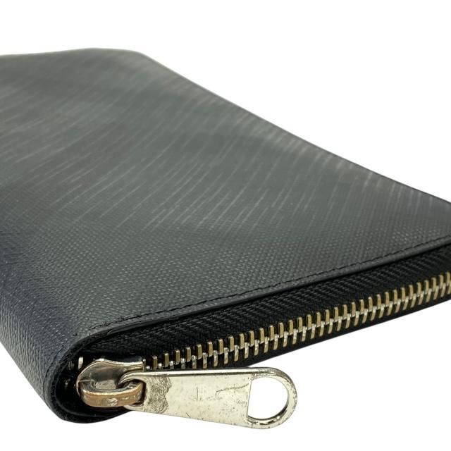 美品✨バーバリー 長財布 オーガナイザー PVC レザー チェック ブラック BURBERRY バーバリー PVC メガチェック パテントレザー 長財布