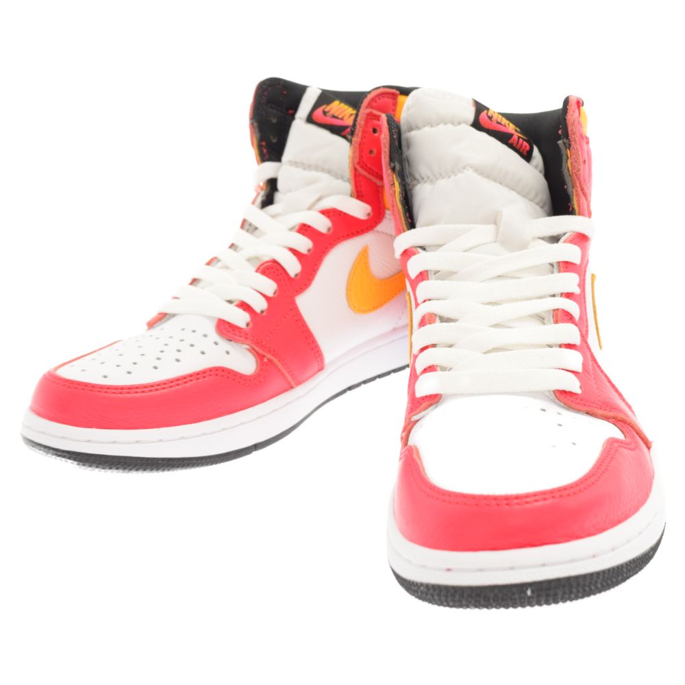 NIKE (ナイキ) AIR JORDAN 1 RETRO HIGH OG LIGHT FUSION RED エアジョーダン1 レトロ  ハイカットスニーカー フュージョンレッド ピンク/ホワイト 555088‐603 US8.5/26.5cm - メルカリ