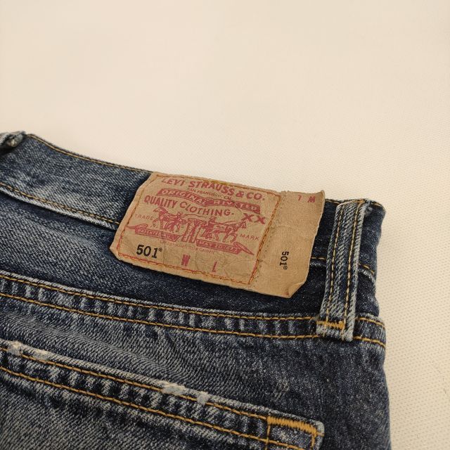 Levi's 501 パッチワーク ダメージ加工 デニムパンツ リーバイス