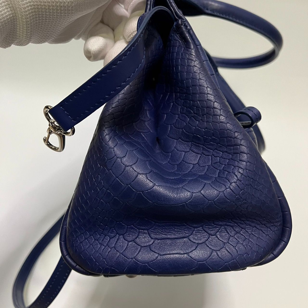 極美品】LONGCHAMP ロンシャン クロコ型押し 2WAY ショルダー