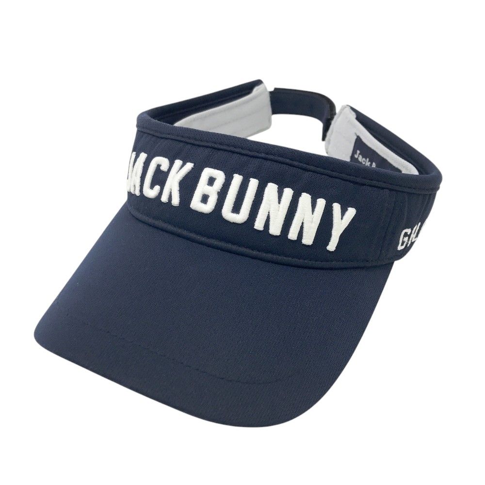 JACK BUNNY ジャックバニー サンバイザー ロゴ刺繍 ネイビー系 FR