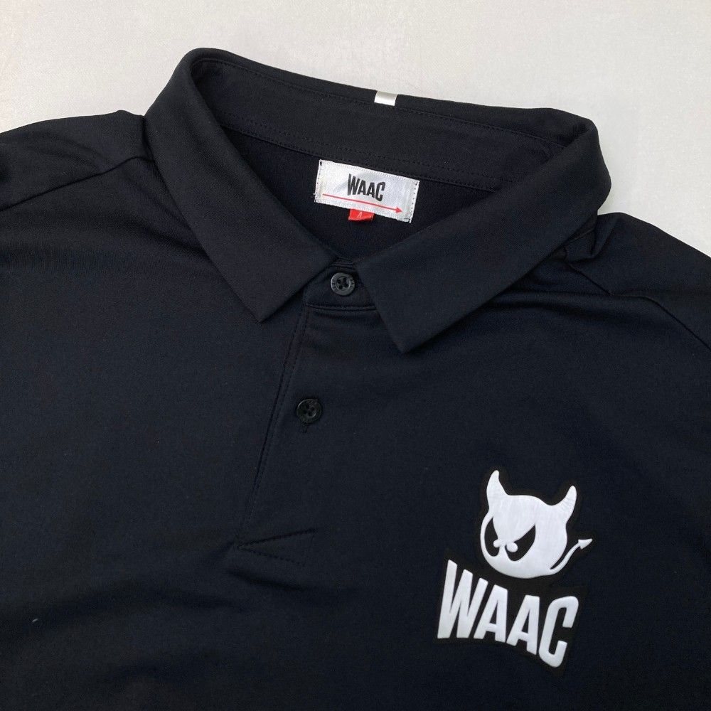 サイズ：4 WAAC ワック  長袖ポロシャツ  ブラック系 [240101441047] ゴルフウェア メンズ ストスト サイズ：4 WAAC ワック 長袖ポロシャツ ブラック系