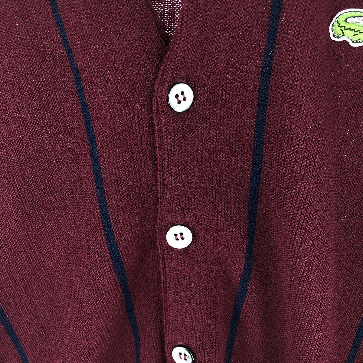 古着 80~90年代 ラコステ LACOSTE IZOD ストライプ柄 アクリルニット