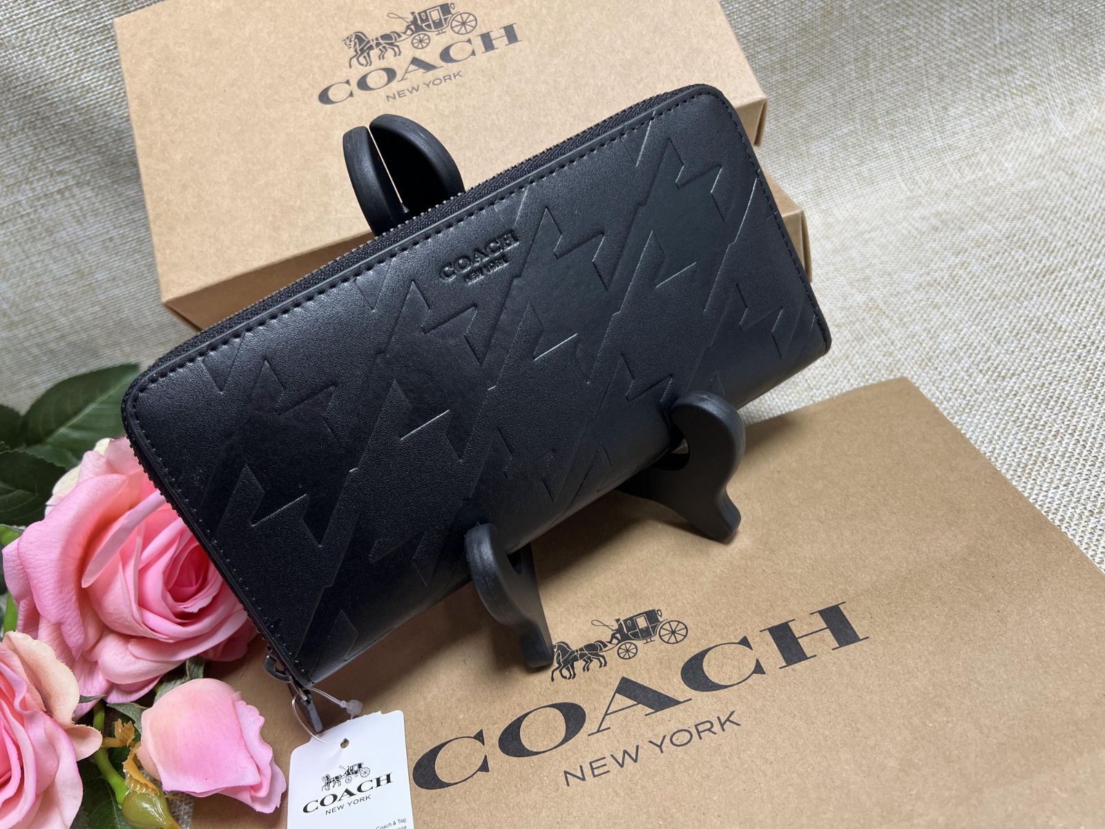 コーチ 財布 COACH 長財布 メンズ財布 ラウンドファスナーアコーデオン