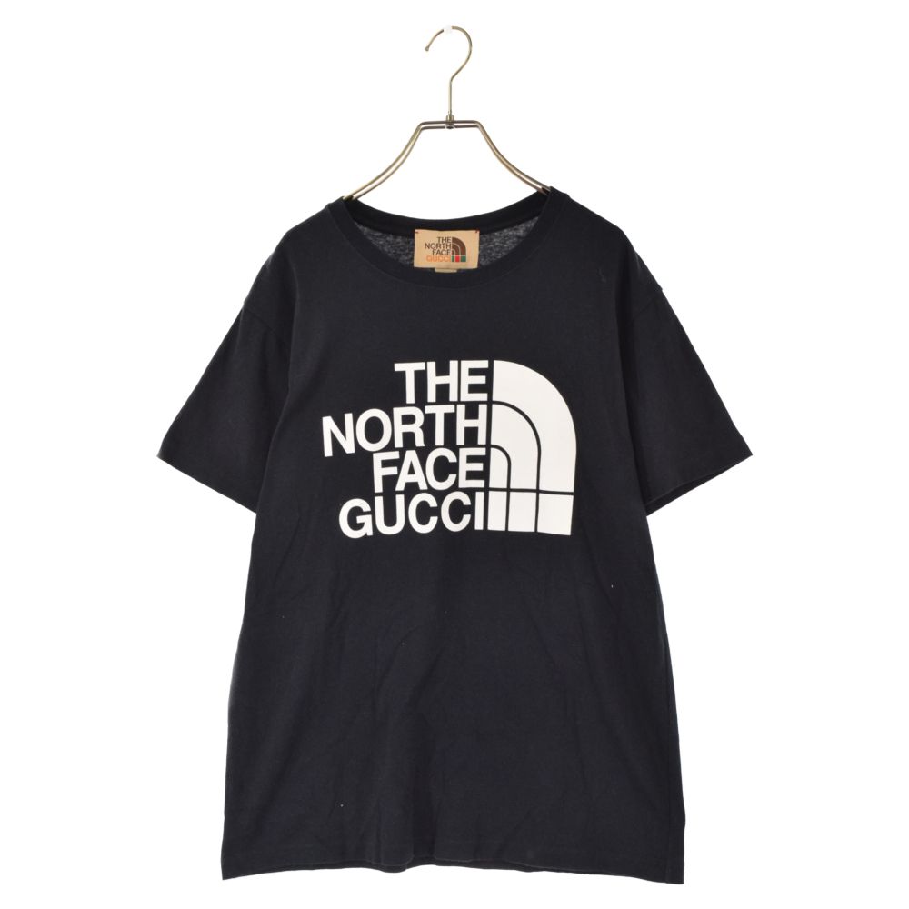 GUCCI (グッチ) ×THE NORTH FACE 21SS ロゴプリントTシャツ ブラック