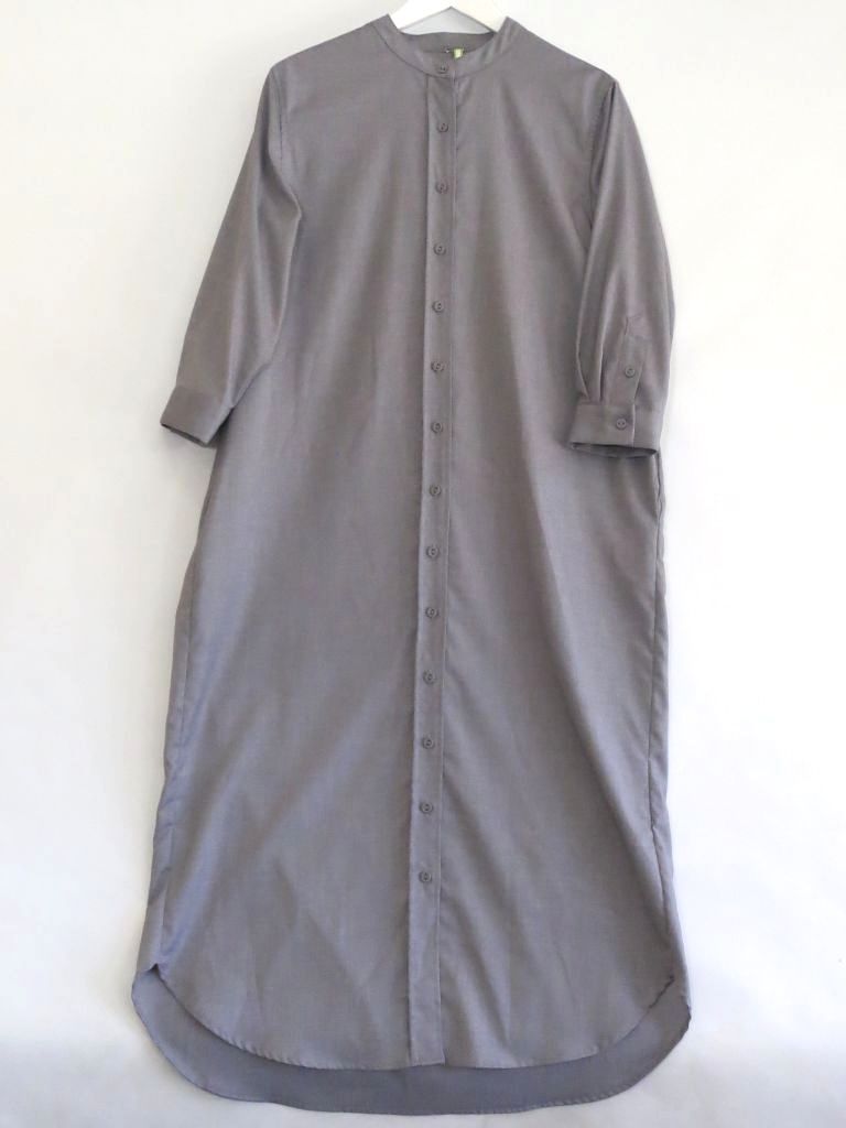 224581】 SO?JU ソージュ バンドカラー ロングシャツワン ポリエステル