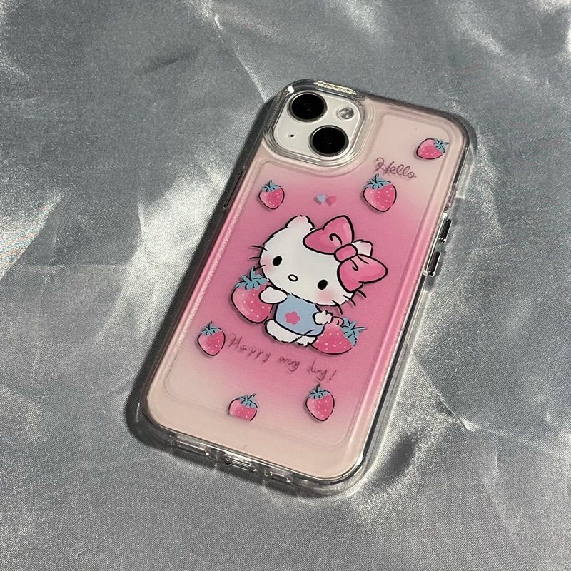 ☆iPhone15全種類☆ ハローキティ キティちゃん ピンク イチゴ