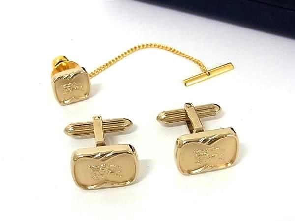 □美品□ Burberrys バーバリーズ タイチェーン カフスボタン