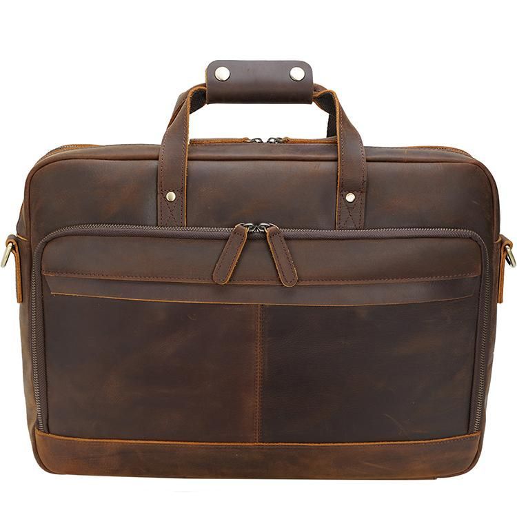 ブリーフケース 本革 ビジネスバッグ メンズ ビンテージ風 厚手牛革