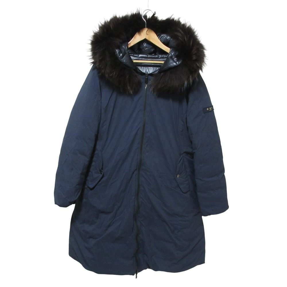 ★TATRAS★タトラス★中ダウン★コート★ネイビー 美品 TATRAS タトラス ISERA リバーシブル フーデッド ダウン