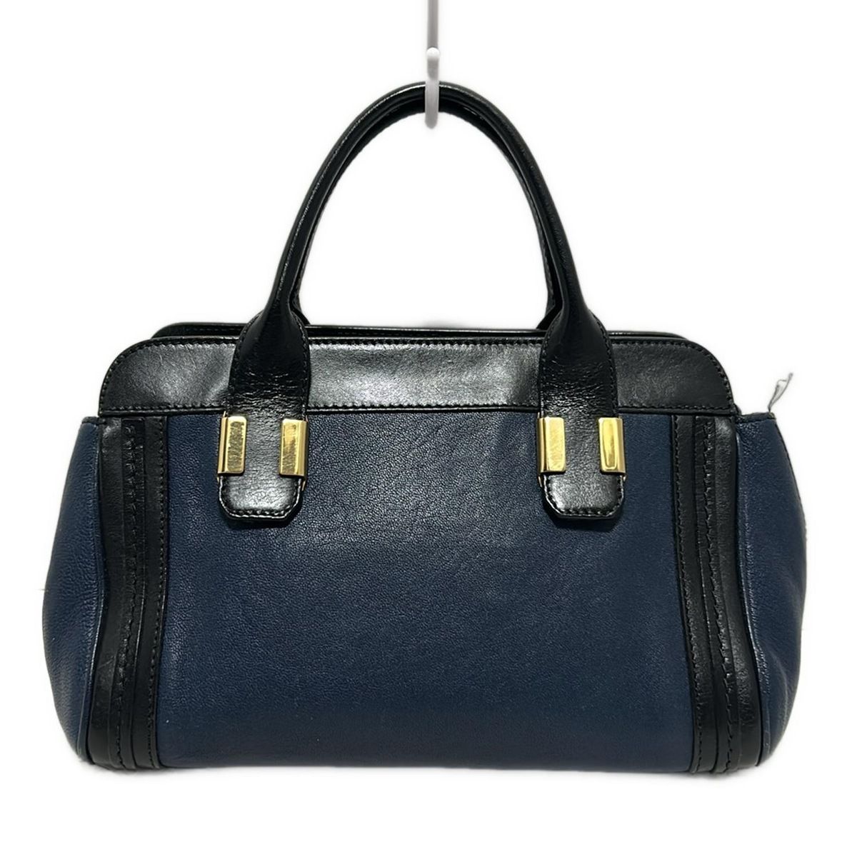 Chloe(クロエ) ハンドバッグ アリス S157733Y-706 黒×ネイビー