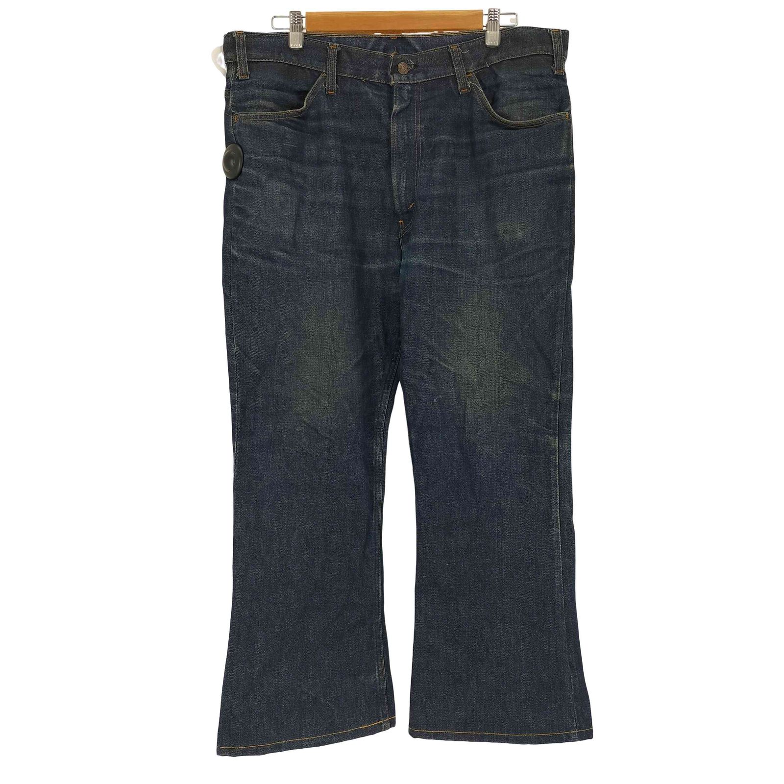 リーバイス Levis 70S 646 66後期 オレンジタブ スモールe ボタン裏 8 刻印 42TALON ジップ ベルボトム ビックベル フレア デニム パンツ 1977年製 濃紺 内股シングル メンズ  W:38 L:30