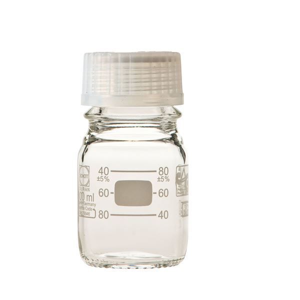 プレミアムボトル（メジュームびん） 白キャップ付 100mL 017260-100A