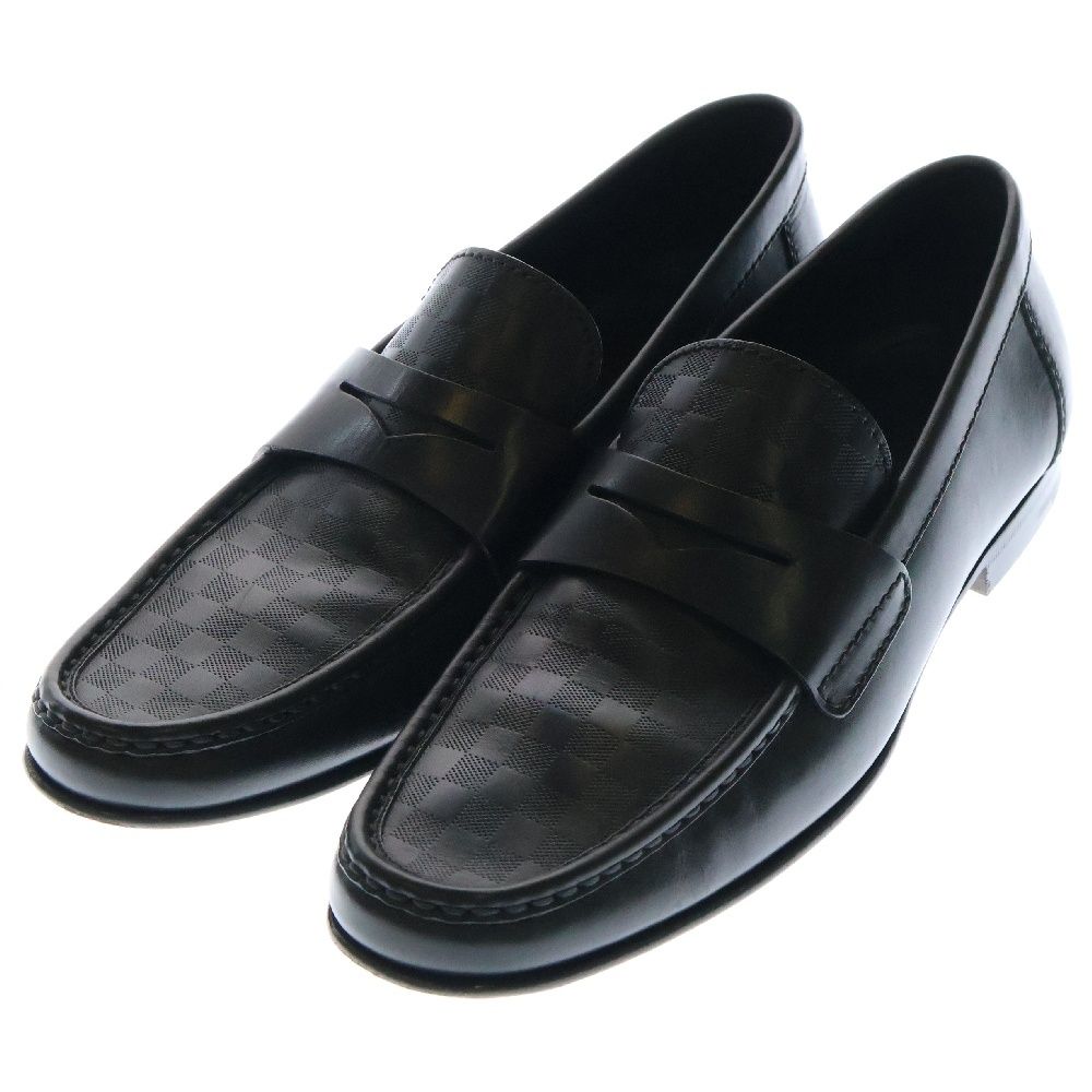 LOUIS VUITTON (ルイヴィトン) ダミエグラフィット レザー ローファー