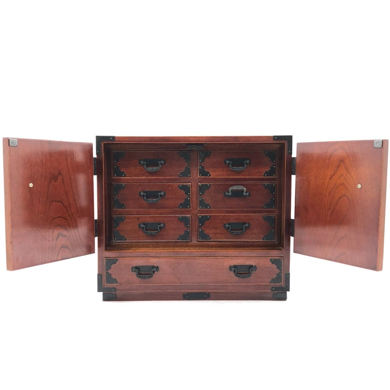 1点限り!!】 木製チェスト 7段引き 観音開き 箪笥 タンス 木目