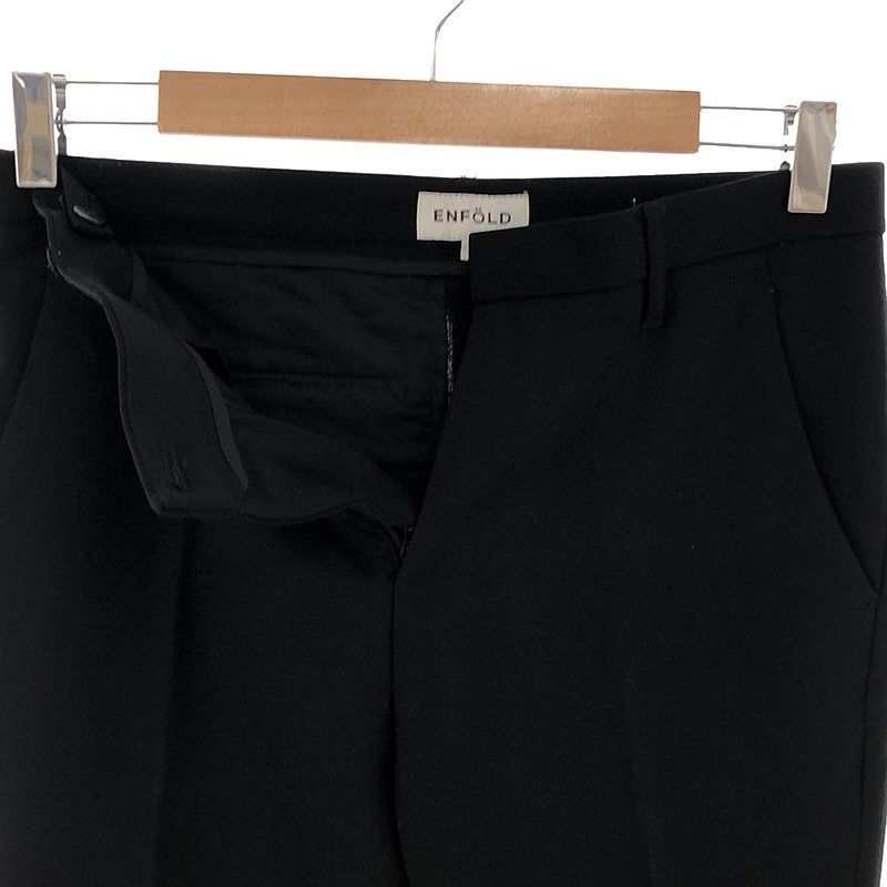 ENFOLD / エンフォルド | センタープレスパンツ | 36 | ブラック