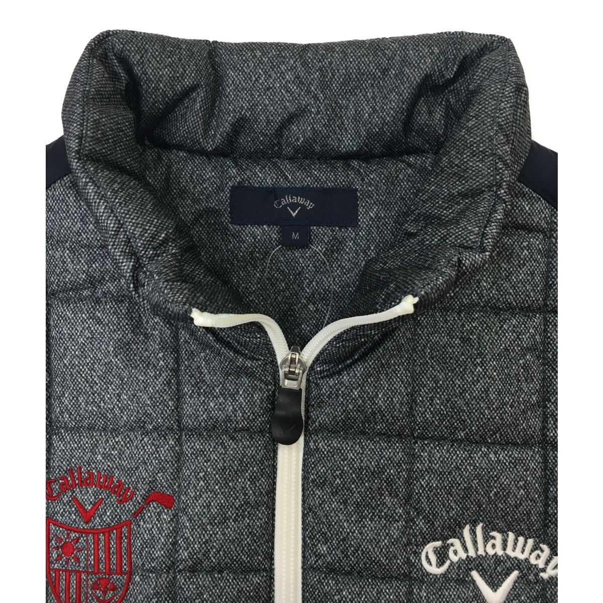 Callaway - coco 中古 キャロウェイ Callaway メンズ ベスト M 紺 ネイビー ダブルジップ 中綿入り 中古 メンズ キャロウェイ Callaway ベスト M 紺系 ネイビー