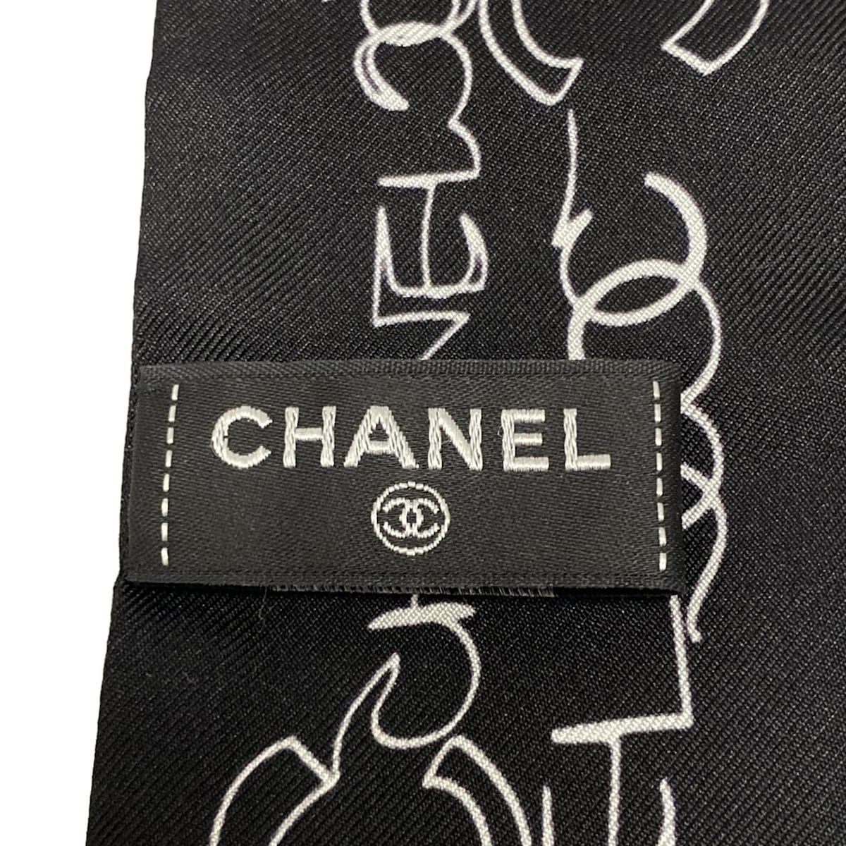 お洒落♪さりげないリボン×CCロゴ◆【CHANEL】 スカーフ さりげないリボン＆CCロゴ♪】CHANEL スカーフ
