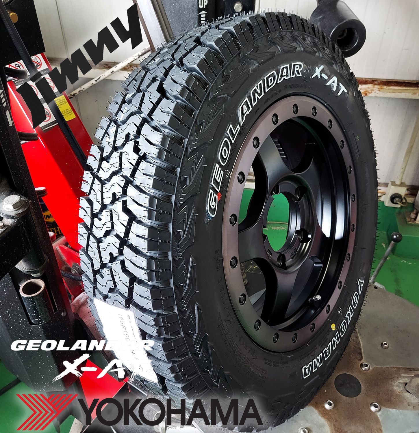 サマータイヤ JB64 JB23 JB22 JA12 JA11 ジムニー 新品タイヤホイール4本セット ヨコハマ ジオランダー X-AT 195R16  ホワイトレター - メルカリ