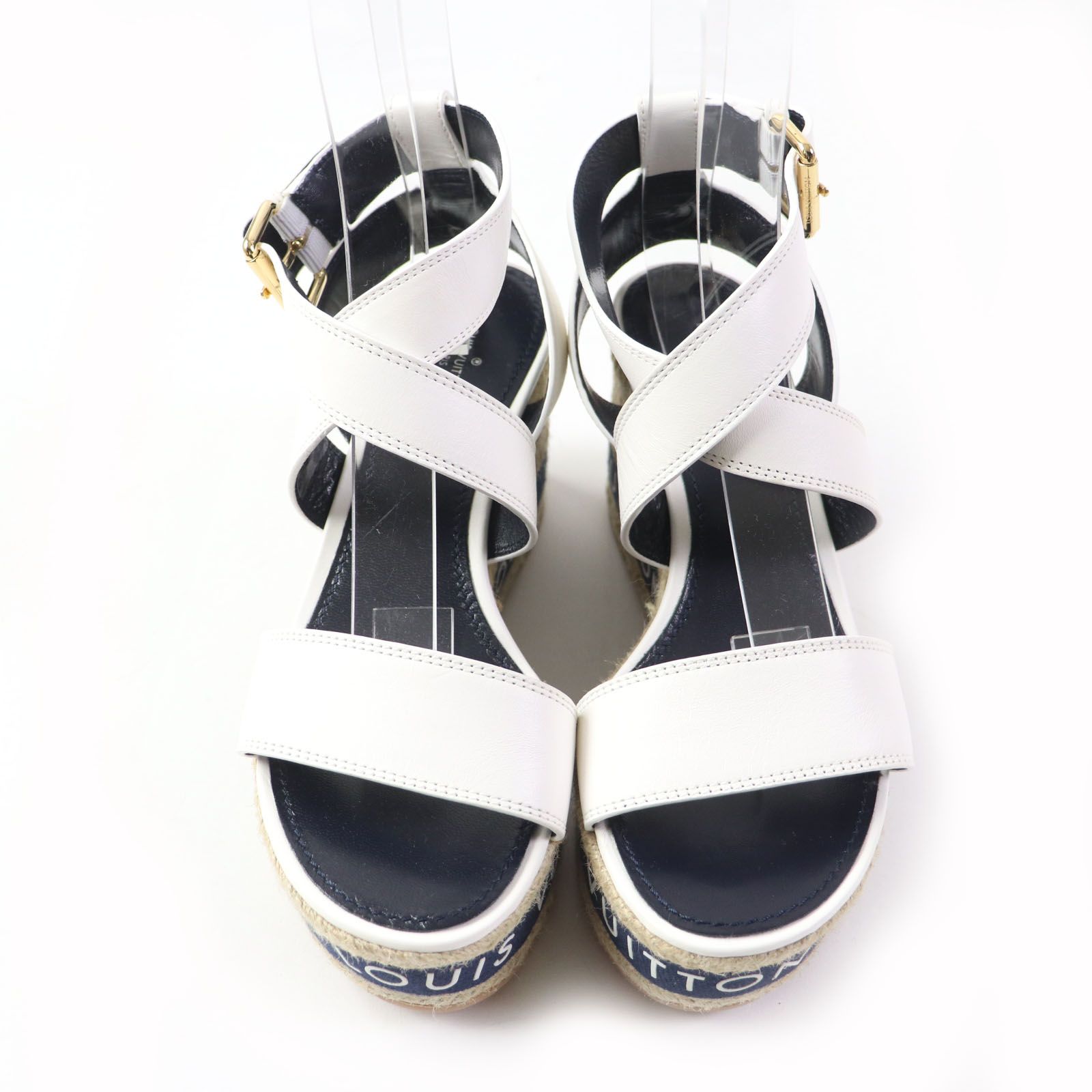 極美品 LOUIS VUITTON ルイヴィトン バウンダリー・ライン レザー ロゴ  