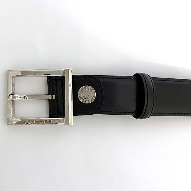 未使用 ブルガリ ベルト ブルガリ ベルト ブラック シルバー クラシコ 未使用 美品