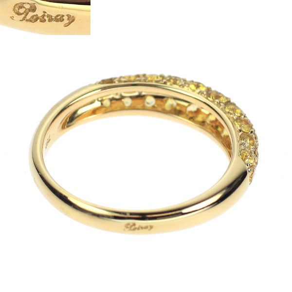 ポアレ K18YG イエローサファイア リング パヴェ - メルカリ 