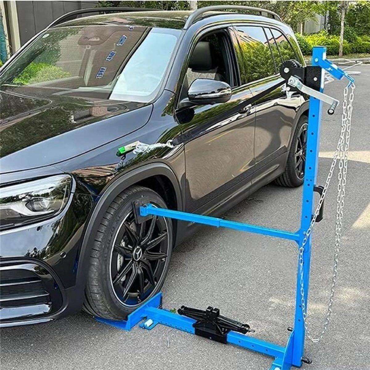 車板金へこみプーラー 3in1 車体修理へこみ除去ツール 120°方向調整 車フレームプーラー 引っ張り力600kg ドアアンダーカット