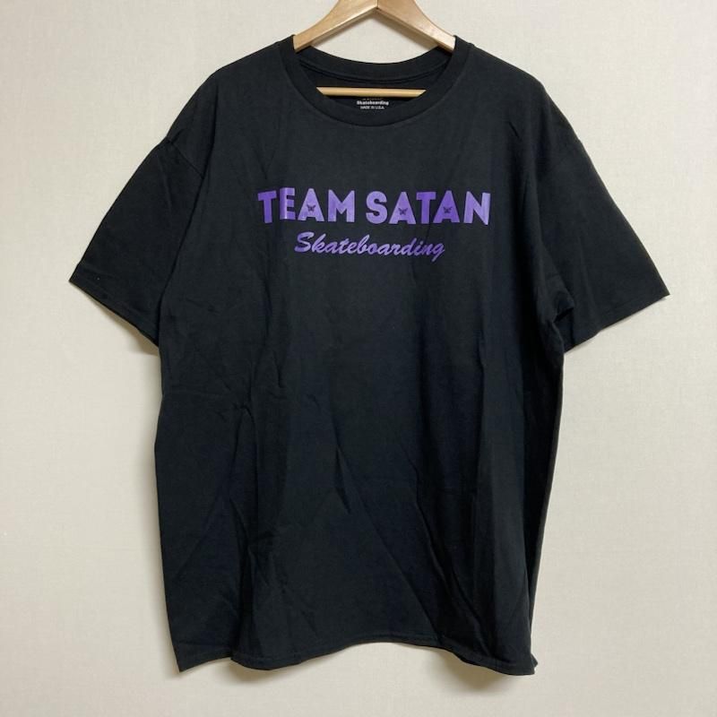 USED 古着 Tシャツ 半袖 TEAM SATAN 666 × STUGAZI Skateboarding 両面ロゴプリント 半袖  クルーネックTシャツ TSSF002-1 - メルカリ