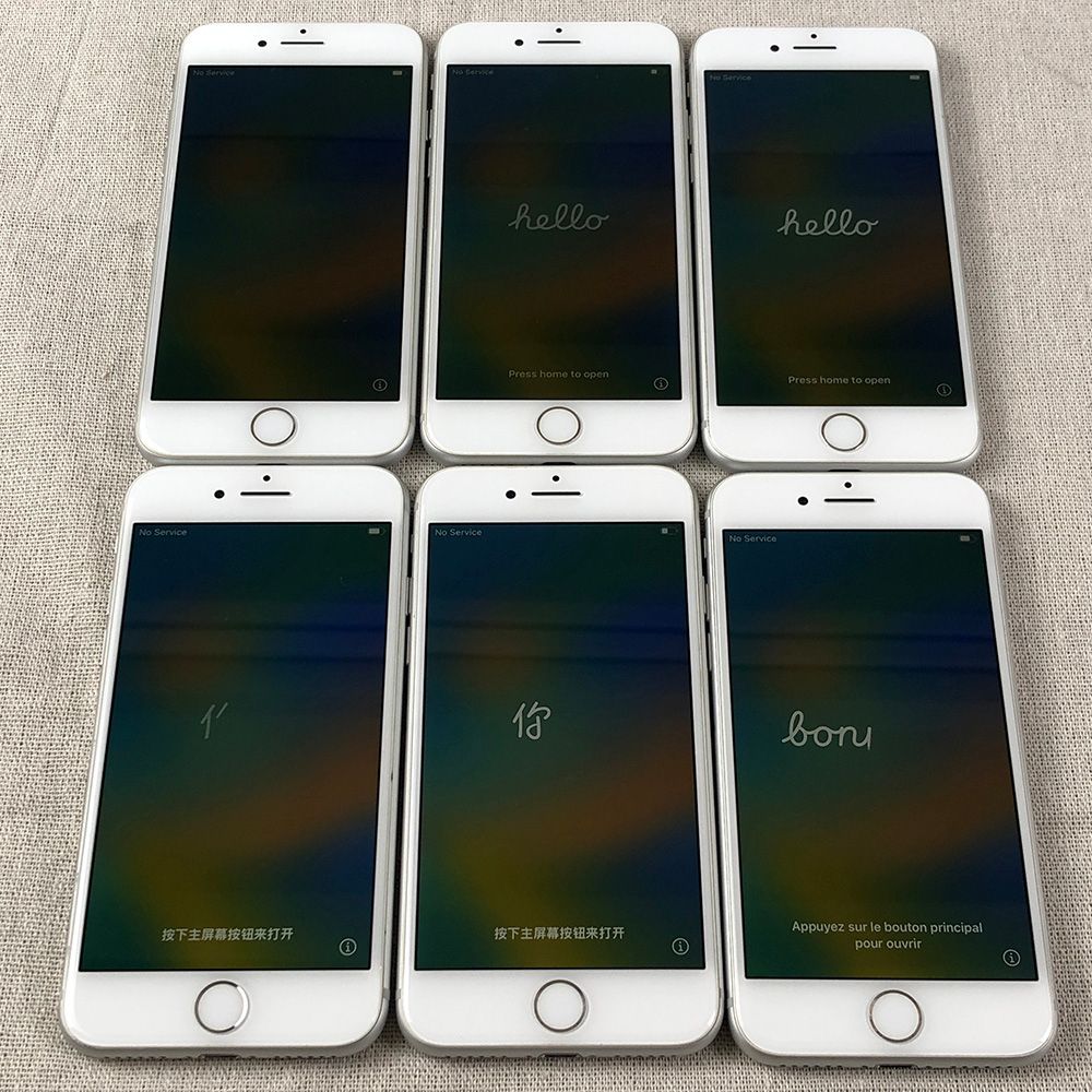 【6点セット・SIMロック解除済】Apple iPhone 8 本体 64GB シルバー（A1906）【キズ多数あり】/SP-240784