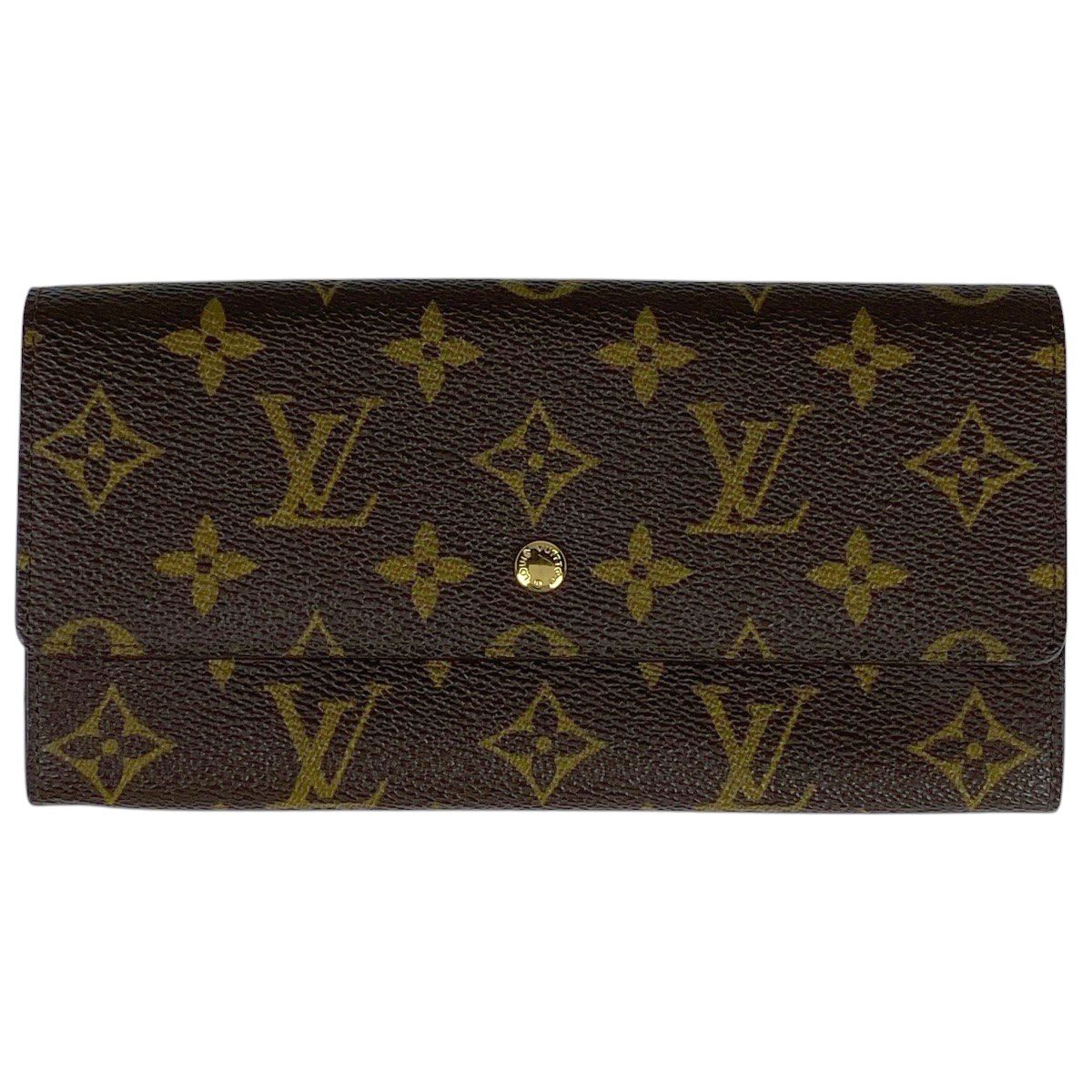 ルイ ヴィトン Louis Vuitton ポシェット ポルト モネ クレディ 札入れ 小銭入れ 二つ折り 長財布 モノグラム ブラウン M61723 レディース