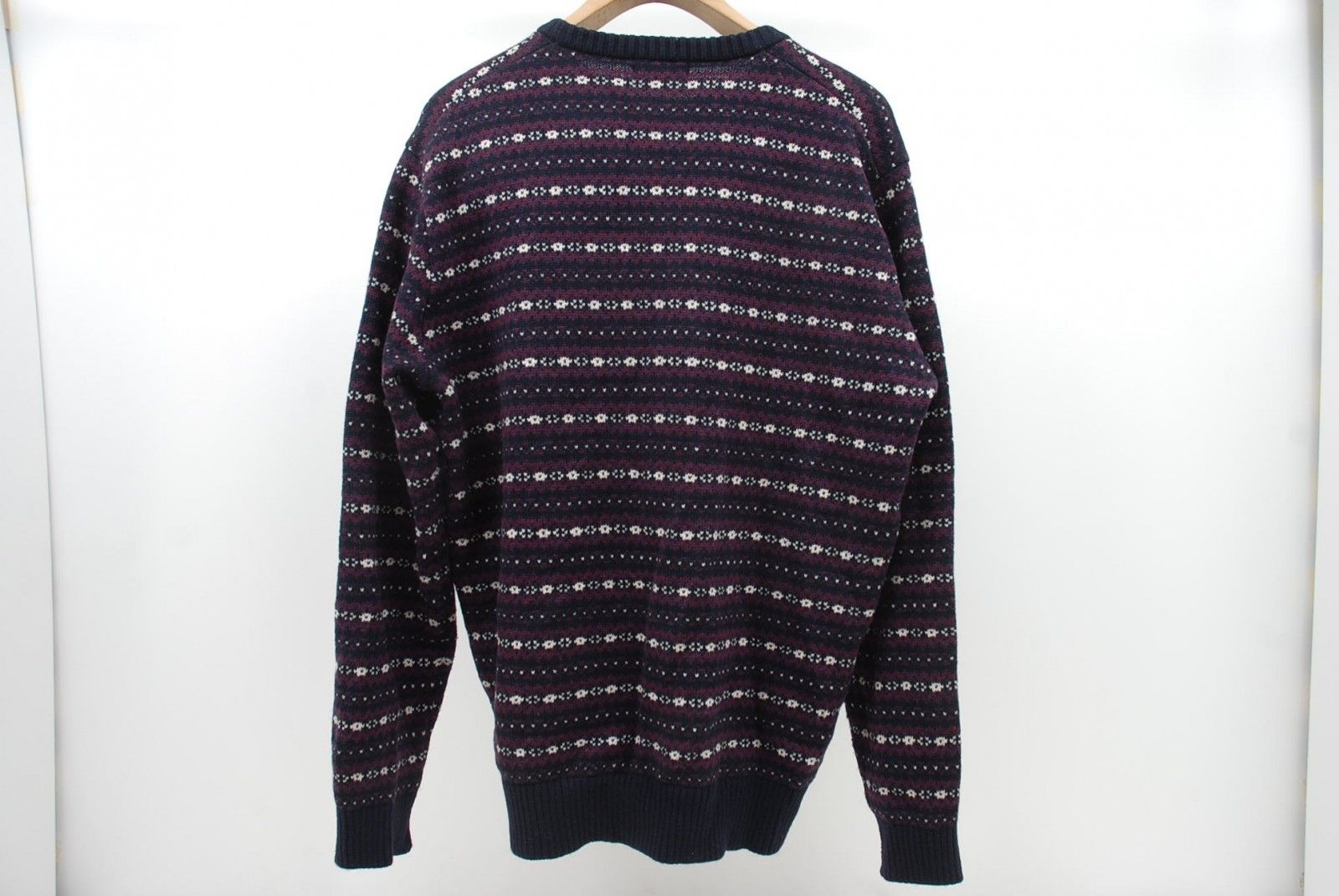 Munsingwear - coco 中古 マンシングウェア Munsing wear メンズ セーター LL 紫系 長袖クルーネック 総柄 中古 メンズ マンシングウェア Munsing wear セーター LL 紫系