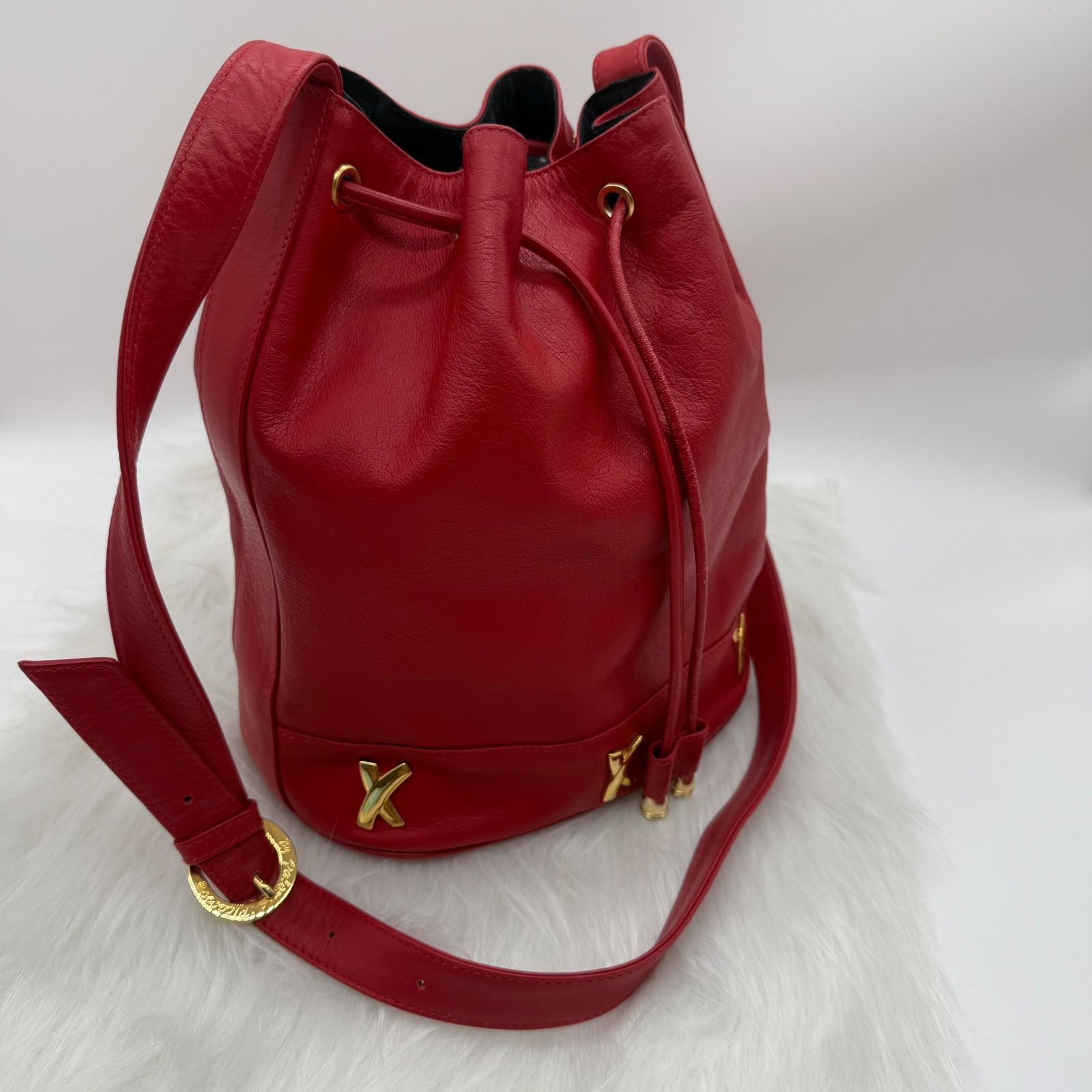 Paloma Picasso パロマピカソ 巾着 レザー ショルダーバッグ - メルカリ