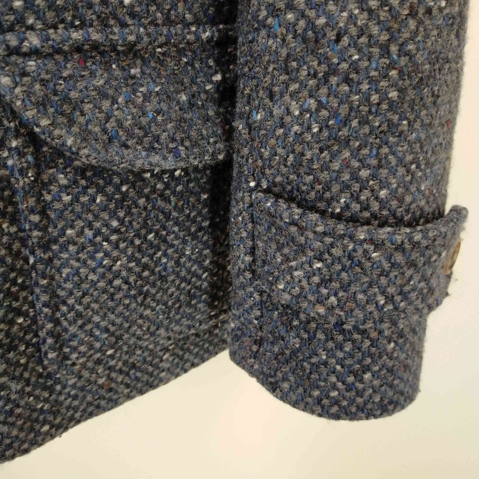 バーバリーブルーレーベル　ウールライダースジャケット　ダブル　黒　ノバチェック バーバリーブルーレーベル ウールライダースジャケット ダブル 黒 ノバ