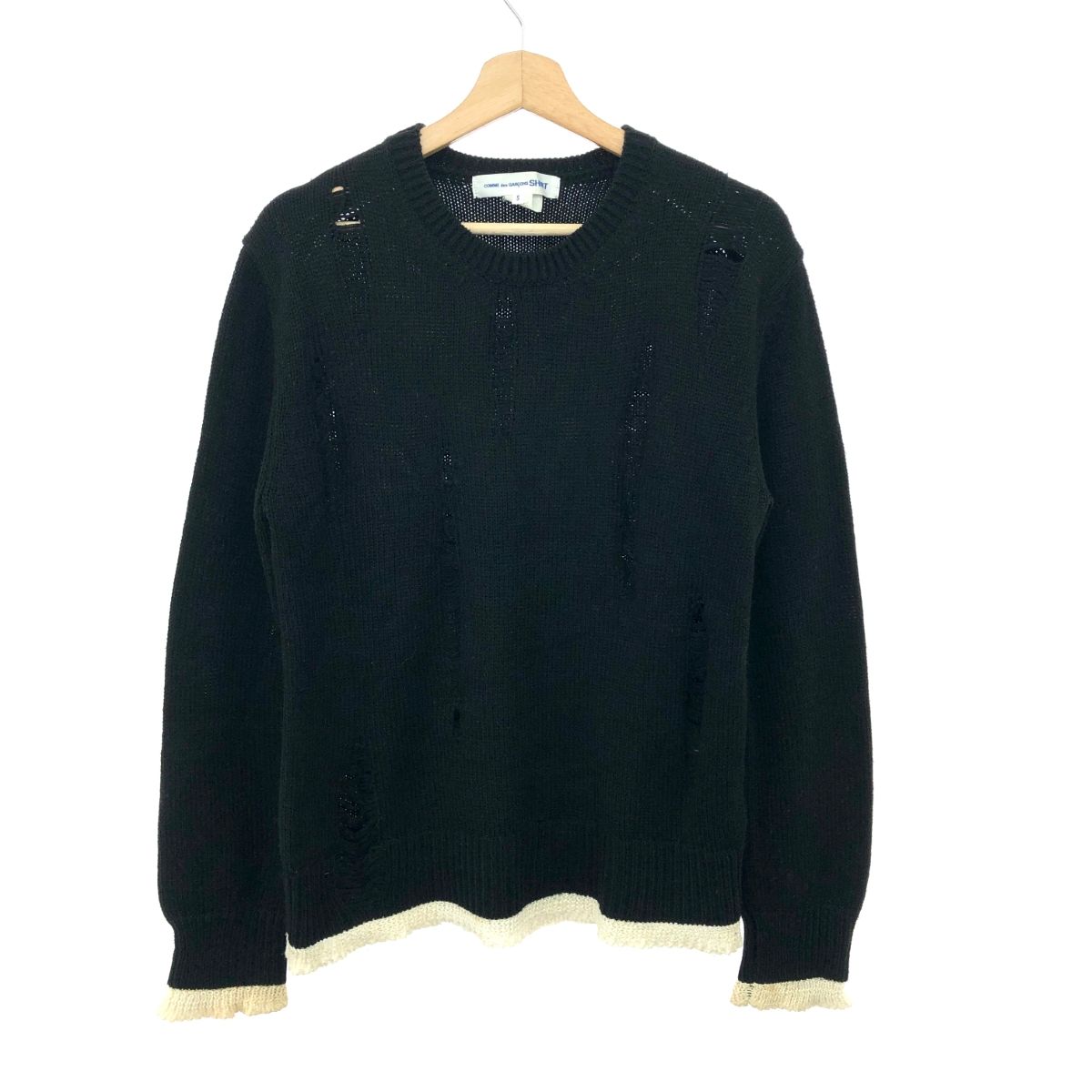 COMME des GARCONS SHIRT コムデギャルソンシャツ ダメージ加工ニット 
